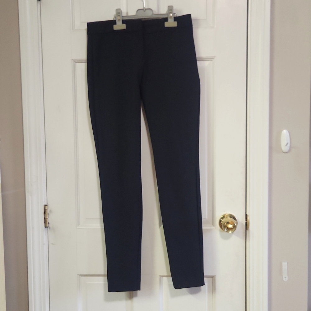 Express Mid Rise Extreme Stretch Skinny Pant Petite Business Casual Navy Blue